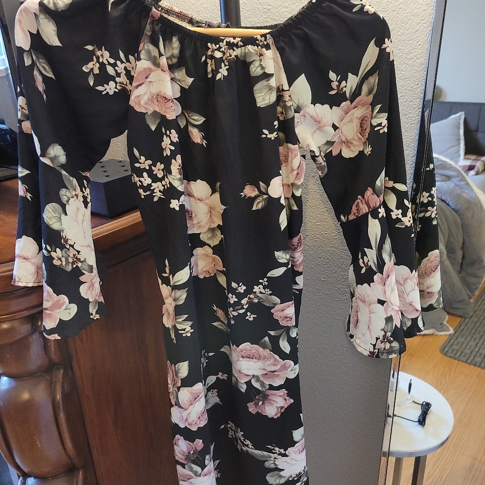 floral offshoulder dress